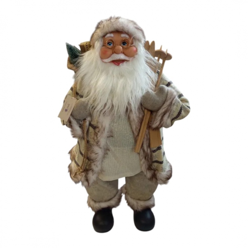 MIKOŁAJ 80CM Z NARTAMI MIKOŁAJ 80CM Z NARTAMI, Boże Narodzenie, Art. świąteczne i okolicznościowe