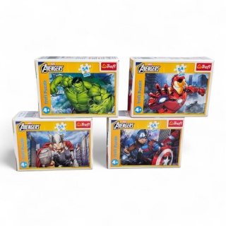 PUZZLE 54EL. MINI CURIOUS MICKEY/AVENGERS, 60 elementów, Puzzle
