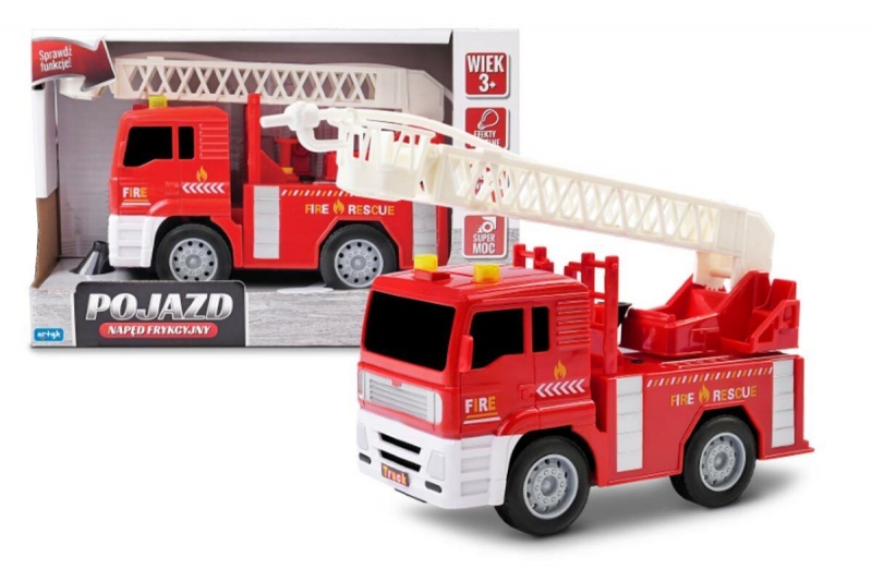 POJAZD Z NAPĘDEM FRYKCYJNYM STRAŻ POŻARNA, Pojazdy, Zabawki