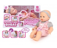 LALKA NATALIA BOBAS MIMICZNY ZE SMOCZKIEM 41CM, Lalki, Zabawki