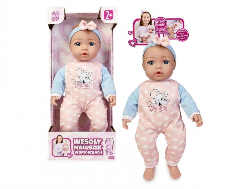 LALKA NATALIA BOBAS FUNKCYJNY 43CM 7766, Lalki, Zabawki