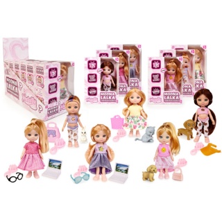 LALKA NATALIA Z AKCESORIAMI 17CM 1900, Lalki, Zabawki