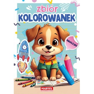 ZBIÓR KOLOROWANEK Z NAKLEJKAMI, Kolorowanki, Książeczki