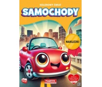 KOLOROWY ŚWIAT. SAMOCHODY Z NAKLEJKAMI KOLOROWY ŚWIAT. SAMOCHODY Z NAKLEJKAMI, Kolorowanki, Książeczki