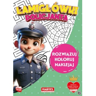 ŁAMIGŁÓWKI POLICJANTA Z NAKLEJKAMI, Edukacyjne, Książeczki