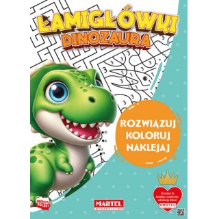 ŁAMIGŁÓWKI DINOZAURA Z NAKLEJKAMI, Edukacyjne, Książeczki