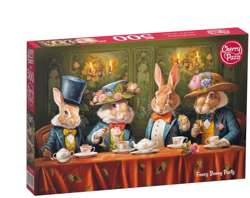 PUZZLE 500 CHERRYPAZZI FANCY BUNNY PARTY, 500 element&oacute;w, Puzzle