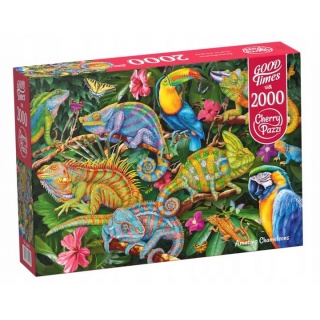 PUZZLE 2000 CHERRYPAZZI AMAZING CHAMELEONS, 2000 element&oacute;w, Puzzle