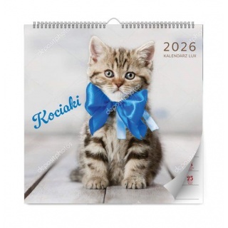 KALENDARZ ŚCIENNY LUX KOCIAKI 2026, Ścienne, Kalendarze