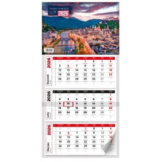 KALENDARZ TRÓJDZIELNY LUX 2026, Ścienne, Kalendarze