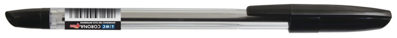 Długopis LINC Corona Plus, śr. kulki 0,7mm, gr. linii 0,3mm, czarny, Długopisy, Artykuły do pisania i korygowania