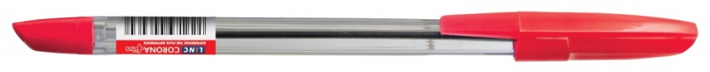 Długopis LINC Corona Plus, śr. kulki 0,7mm, gr. linii 0,3mm, czerwony, Długopisy, Artykuły do pisania i korygowania