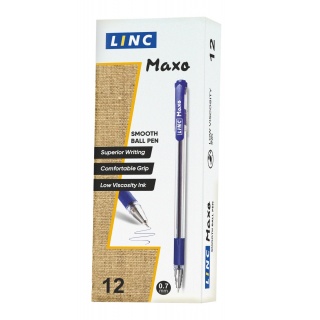 Długopis LINC Maxo, śr. kulki 0,7mm, gr. linii 0,3mm, czerwony, Długopisy, Artykuły do pisania i korygowania
