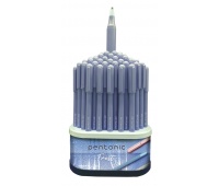 Display of ball pens LINC Pentonic Frost, ball size 0.7mm, writing line width 0.3mm, 100 pcs, blue