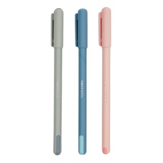 Długopis LINC Pentonic Frost, śr. kulki 0,7mm, gr. linii 0,3mm, czarny, Długopisy, Artykuły do pisania i korygowania