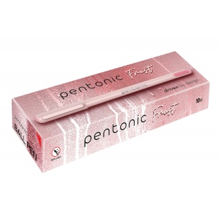 Długopis LINC Pentonic Frost, śr. kulki 0,7mm, gr. linii 0,3mm, czerwony, Długopisy, Artykuły do pisania i korygowania