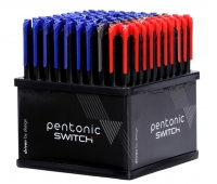 Display of ball pens LINC Pentonic Switch, ball size 0.7 mm, writing line width 0.3 mm, 100 pcs, color mix