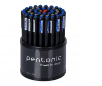 Display długopisów LINC Pentonic, obrotowy, śr. kulki 0,7mm, gr. linii 0,3mm, 50 szt., mix kolorów, Długopisy, Artykuły do pisania i korygowania