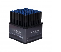 Display długopisów LINC Pentonic, śr. kulki 0,7mm, gr. linii 0,3mm, 100 szt., niebieski, Długopisy, Artykuły do pisania i korygowania