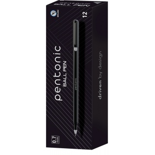 Długopis LINC Pentonic, śr. kulki 0,7mm, gr. linii 0,3mm, czarny, Długopisy, Artykuły do pisania i korygowania