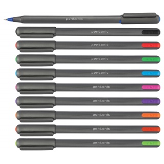 Długopis LINC Pentonic, śr. kulki 1,0mm, gr. linii 0,5mm, brązowy, Długopisy, Artykuły do pisania i korygowania