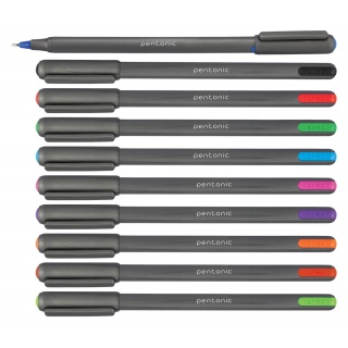 Długopis LINC Pentonic, śr. kulki 1,0mm, gr. linii 0,5mm, jasny niebieski, Długopisy, Artykuły do pisania i korygowania