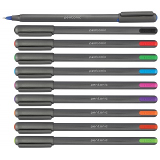 Długopis LINC Pentonic, śr. kulki 1,0mm, gr. linii 0,5mm, zielony, Długopisy, Artykuły do pisania i korygowania