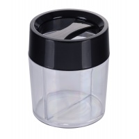 Pojemnik magnetyczny na spinacze OFFICE PRODUCTS, okrągły, pusty, transparentny, Przyborniki na biurko, Drobne akcesoria biurowe