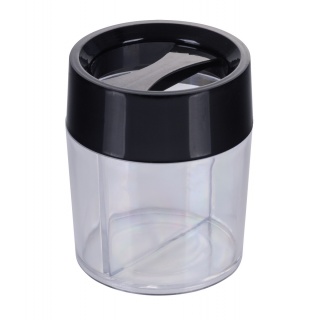 Pojemnik magnetyczny na spinacze OFFICE PRODUCTS, okrągły, pusty, transparentny, Przyborniki na biurko, Drobne akcesoria biurowe