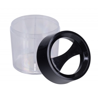 Pojemnik magnetyczny na spinacze OFFICE PRODUCTS, okrągły, pusty, transparentny, Przyborniki na biurko, Drobne akcesoria biurowe