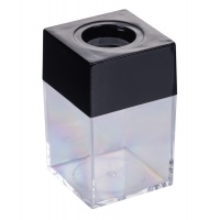 Pojemnik magnetyczny na spinacze OFFICE PRODUCTS, prostokątny, pusty, transparentny, Przyborniki na biurko, Drobne akcesoria biurowe