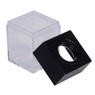 Pojemnik magnetyczny na spinacze OFFICE PRODUCTS, prostokątny, pusty, transparentny, Przyborniki na biurko, Drobne akcesoria biurowe