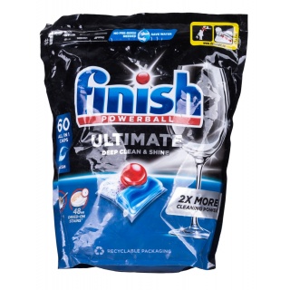 Tabletki do zmywarki FINISH Ultimate All in One, 60 szt., regular, Środki czyszczące, Artykuły higieniczne i dozowniki