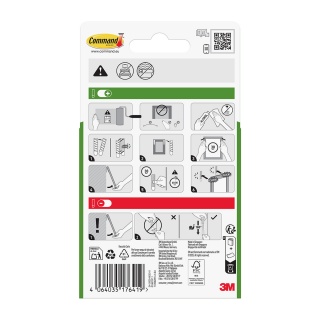 Rzepy COMMAND&trade; (17206), do wieszania obraz&oacute;w, duże, 2 komplety., białe, Haczyki, Prezentacja