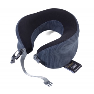 Poduszka TROIKA Business Travel Pillow, w etui, czarno-szary, Ekskluzywne, Gadżety