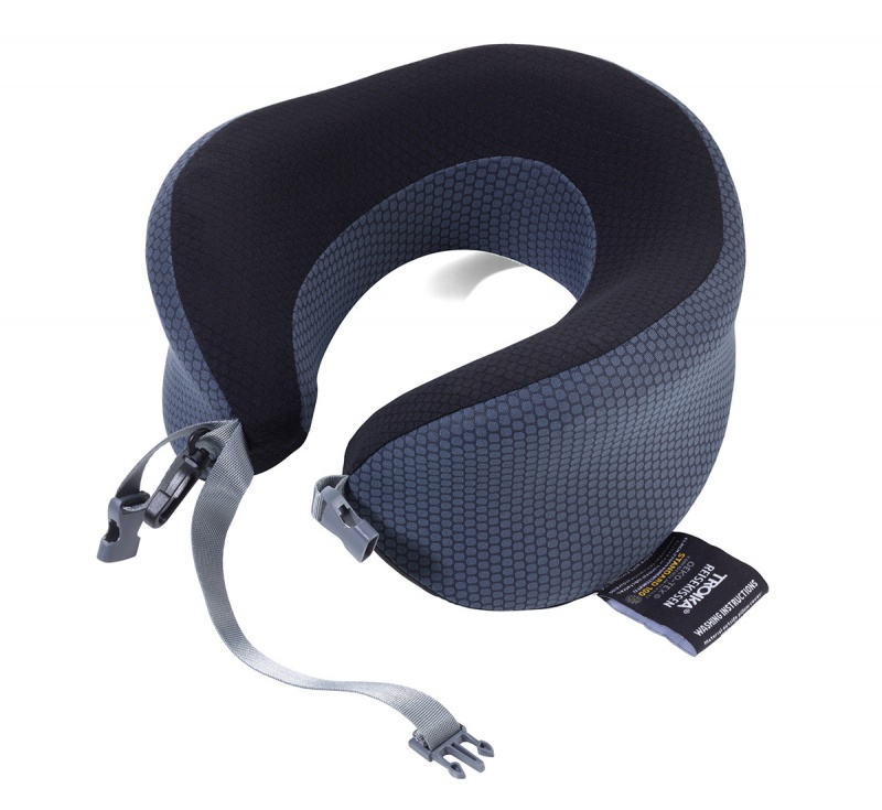 Poduszka TROIKA Business Travel Pillow, w etui, czarno-szary, Ekskluzywne, Gadżety