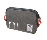 Organizer TROIKA Business Tech Pouch 2, na kable i akcesoria, szary, Ekskluzywne, Gadżety