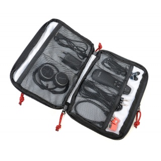 Organizer TROIKA Business Tech Pouch 2, na kable i akcesoria, szary, Ekskluzywne, Gadżety