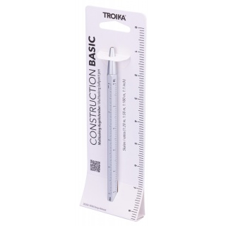 Długopis wielozadaniowy TROIKA Construction Basic, srebrny, Długopisy, Artykuły do pisania i korygowania