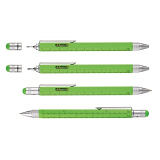 Długopis wielozadaniowy TROIKA Construction, zielony neonowy, Długopisy, Artykuły do pisania i korygowania