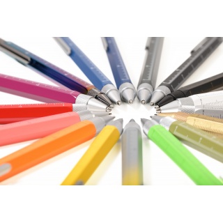 Długopis wielozadaniowy TROIKA Construction, zielony neonowy, Długopisy, Artykuły do pisania i korygowania