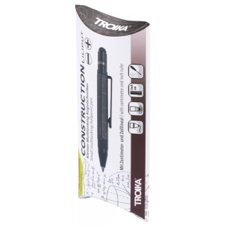 Długopis wielozadaniowy TROIKA Construction Liliput, czarny mat, Długopisy, Artykuły do pisania i korygowania