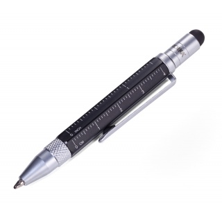 Długopis wielozadaniowy TROIKA Construction Liliput, czarny, Długopisy, Artykuły do pisania i korygowania