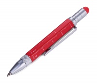 Multifunction pen TROIKA Construction Liliput, red