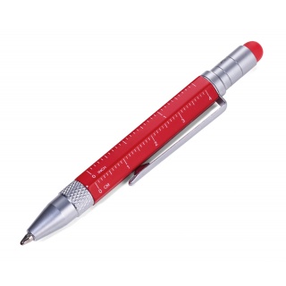 Długopis wielozadaniowy TROIKA Construction Liliput, czerwony, Długopisy, Artykuły do pisania i korygowania