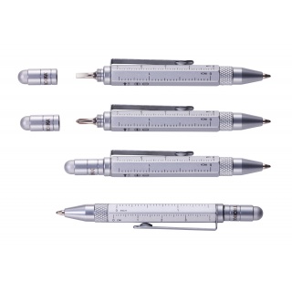 Długopis wielozadaniowy TROIKA Construction Liliput, czerwony, Długopisy, Artykuły do pisania i korygowania