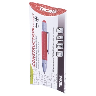 Długopis wielozadaniowy TROIKA Construction Liliput, czerwony, Długopisy, Artykuły do pisania i korygowania