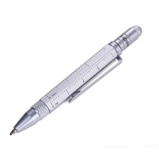 Długopis wielozadaniowy TROIKA Construction Liliput, srebrny, Długopisy, Artykuły do pisania i korygowania