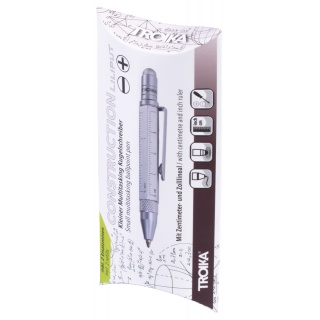 Długopis wielozadaniowy TROIKA Construction Liliput, srebrny, Długopisy, Artykuły do pisania i korygowania