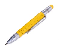 Multifunction pen TROIKA Construction Liliput, yellow